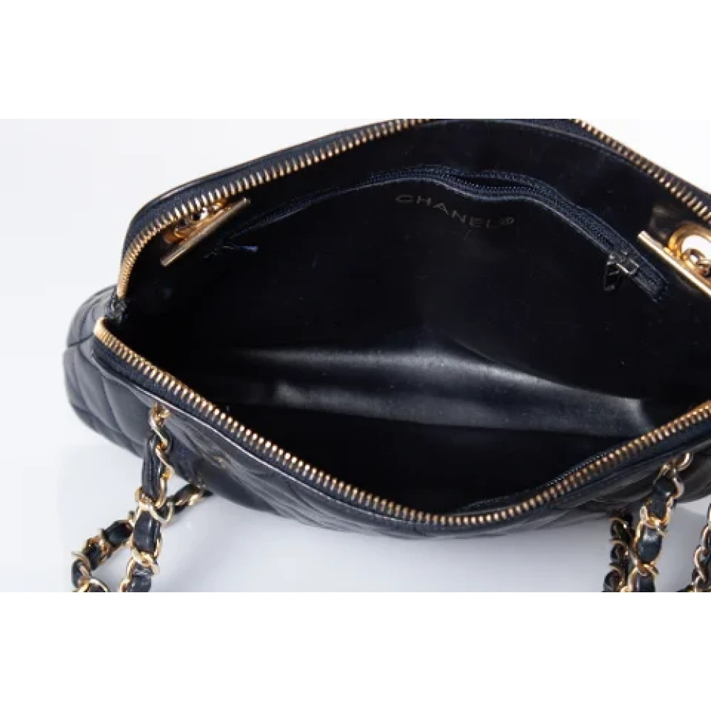 Chanel Vintage Pre-owned Leather chanel-bags Blue Dames