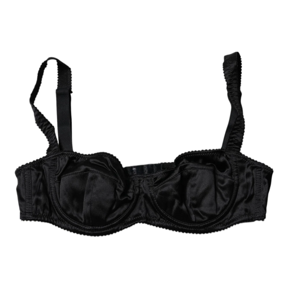 Dolce & Gabbana Women's Black Silk Balconette Bra