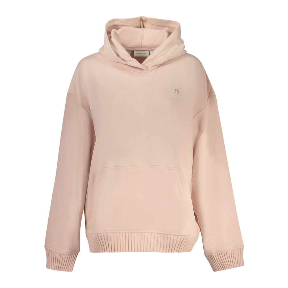 Calvin Klein Roze hoodie met centrale zak en logo Pink Dames