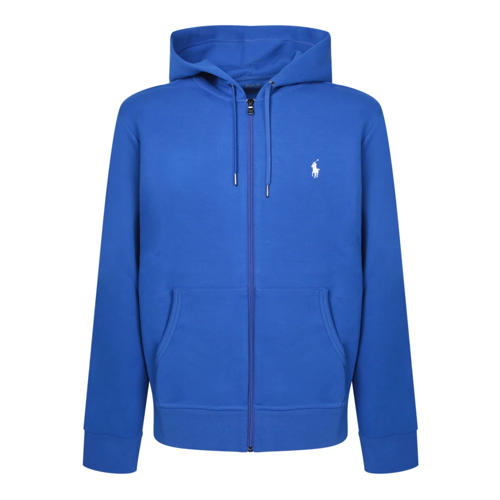 Polo Ralph Lauren Modern Zip Hoodie med Broderat Logotyp Blue, Herr