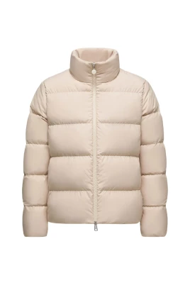 Beige dunjacka med lös passform