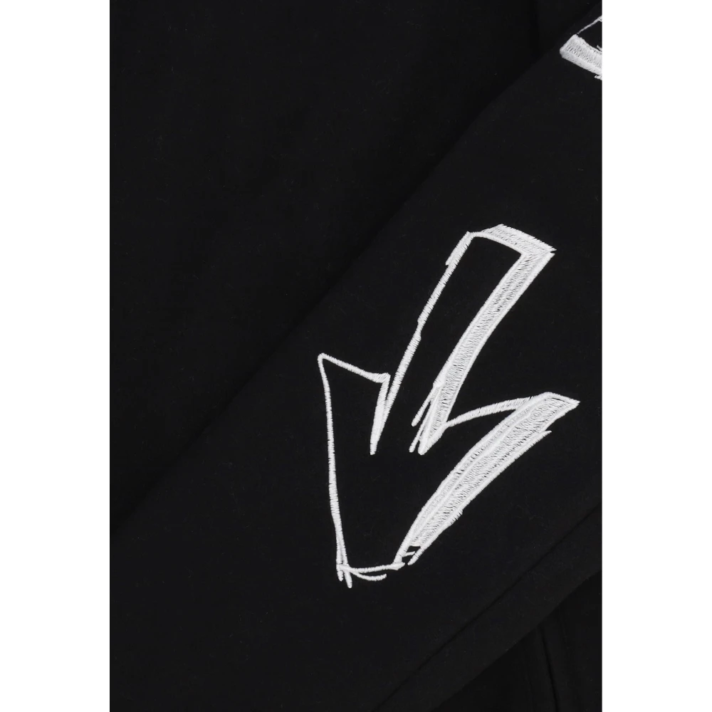 Disclaimer Gewatteerde Zwarte Bomberjack met Geribbelde Afwerking Black Heren