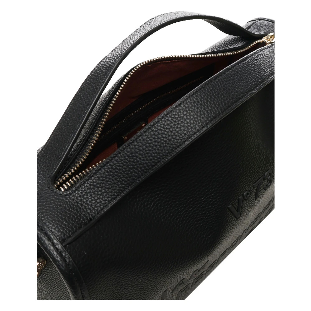 V73 Zwarte Schoudertas met Logo en Handvat Black Dames