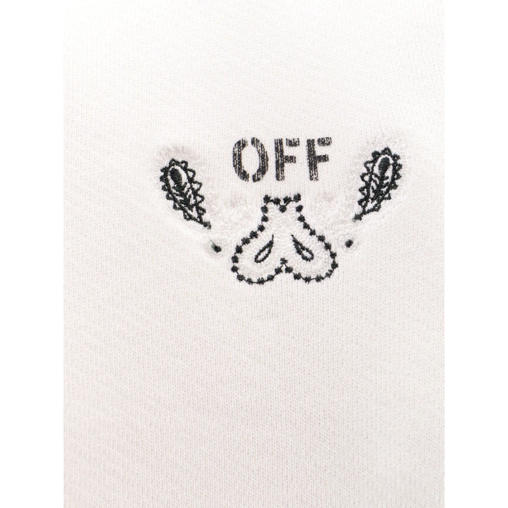 Off White Organisch Katoenen Sweatshirt met Logo White Dames