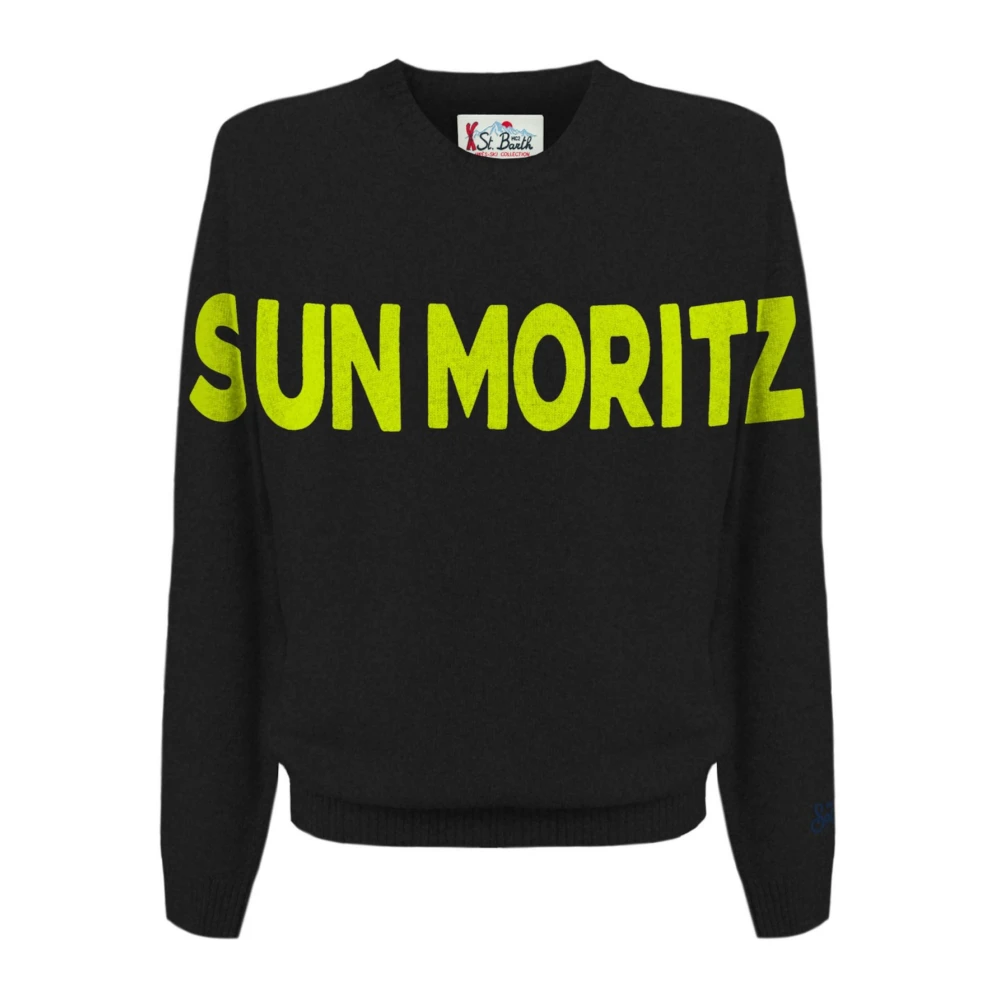 MC2 Saint Barth Zwarte Sweaters voor Mannen Black Heren