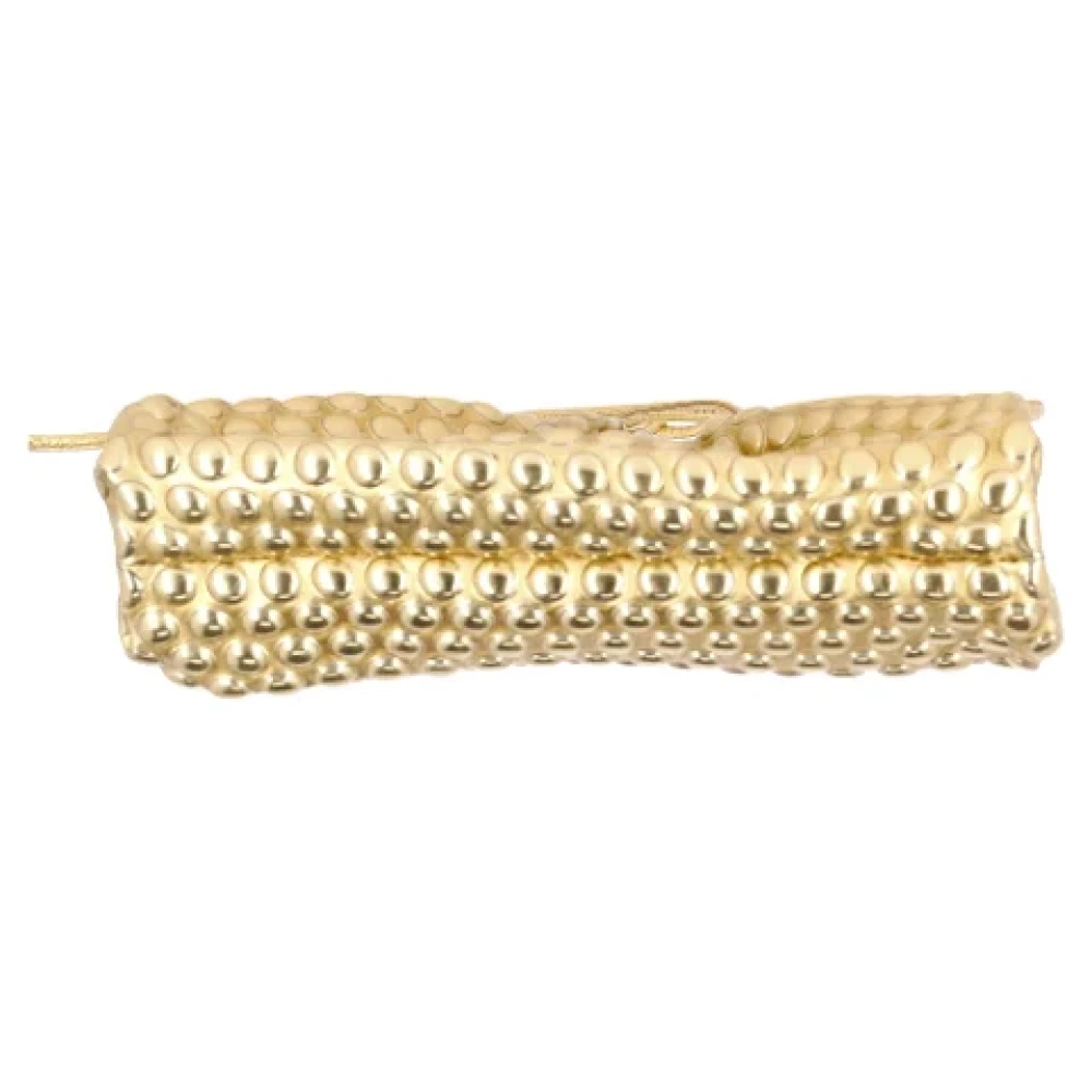 Bottega Veneta Vintage Pre-owned Leather pouches Yellow Dames