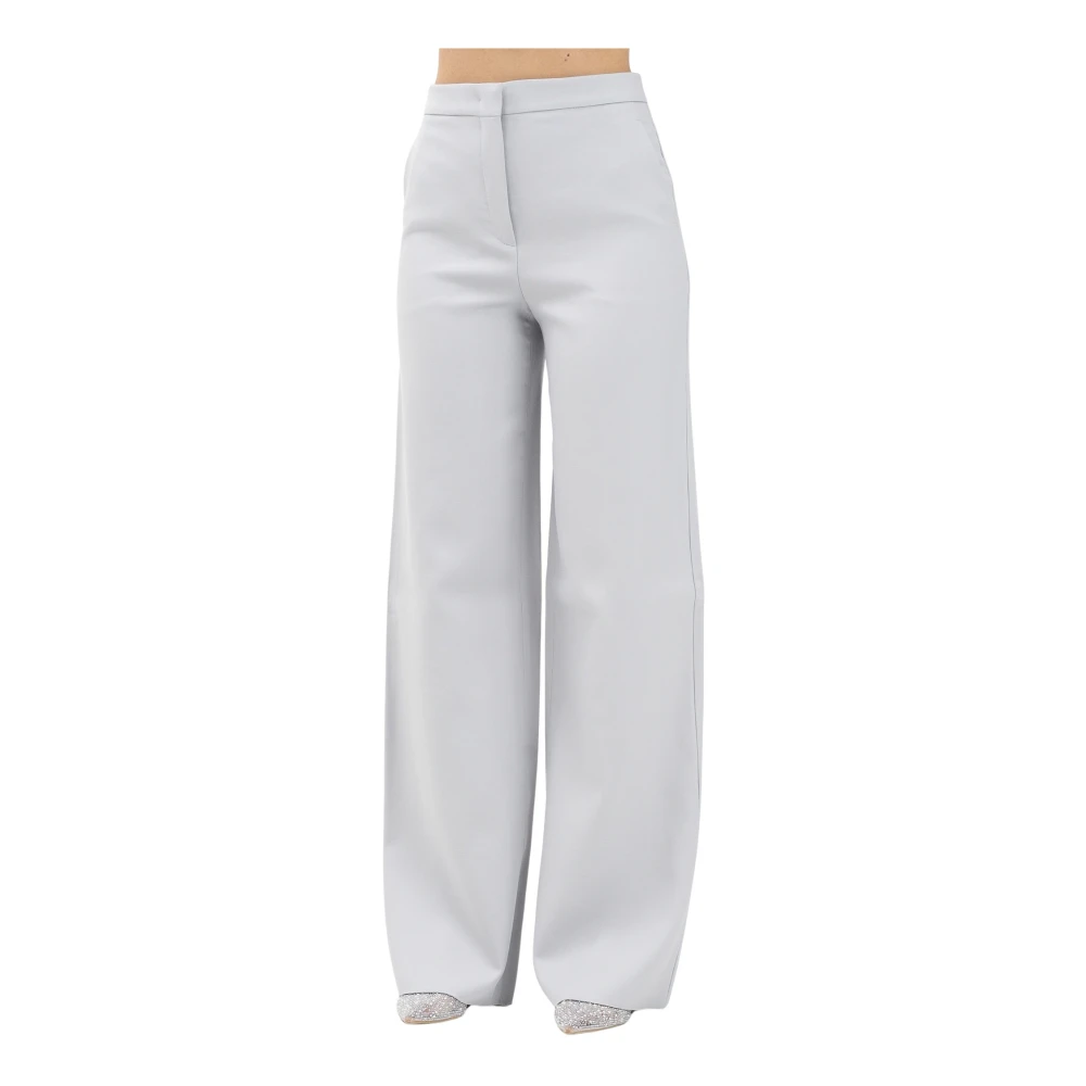 Max Mara Elegante Grijze Palazzo Broek Gray Dames