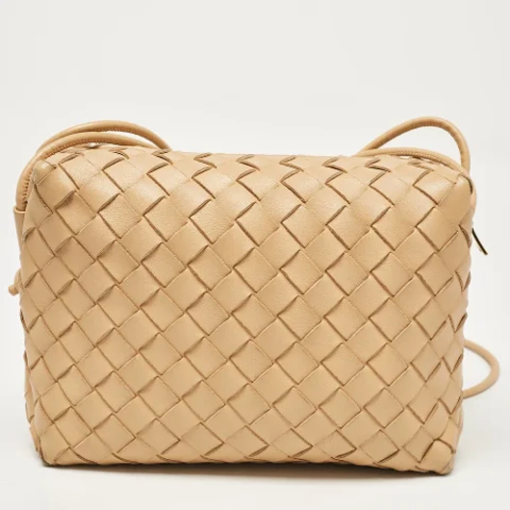 Bottega Veneta Vintage Pre-owned Leather shoulder-bags Beige Dames