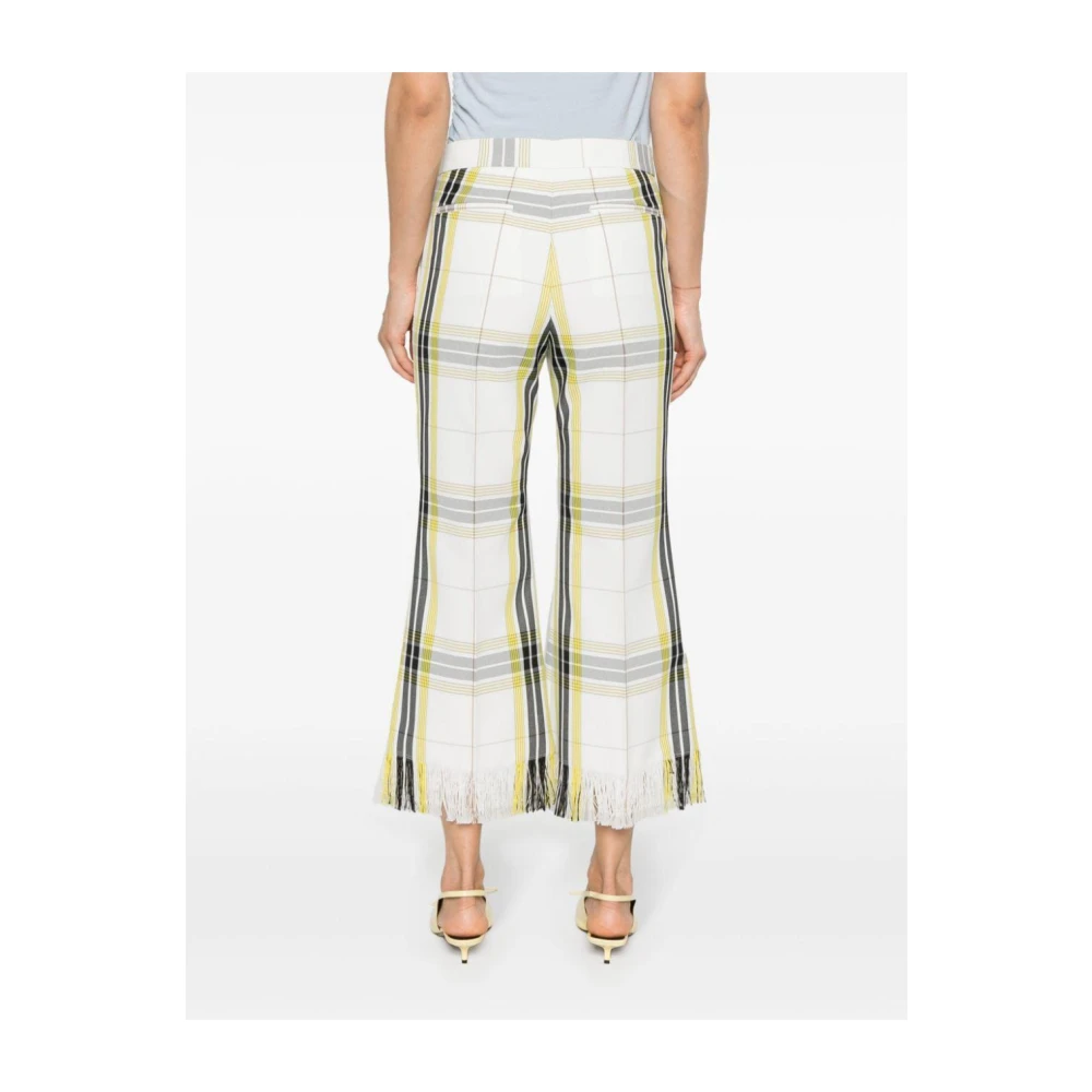 Msgm Geruite Broek Multicolor Dames