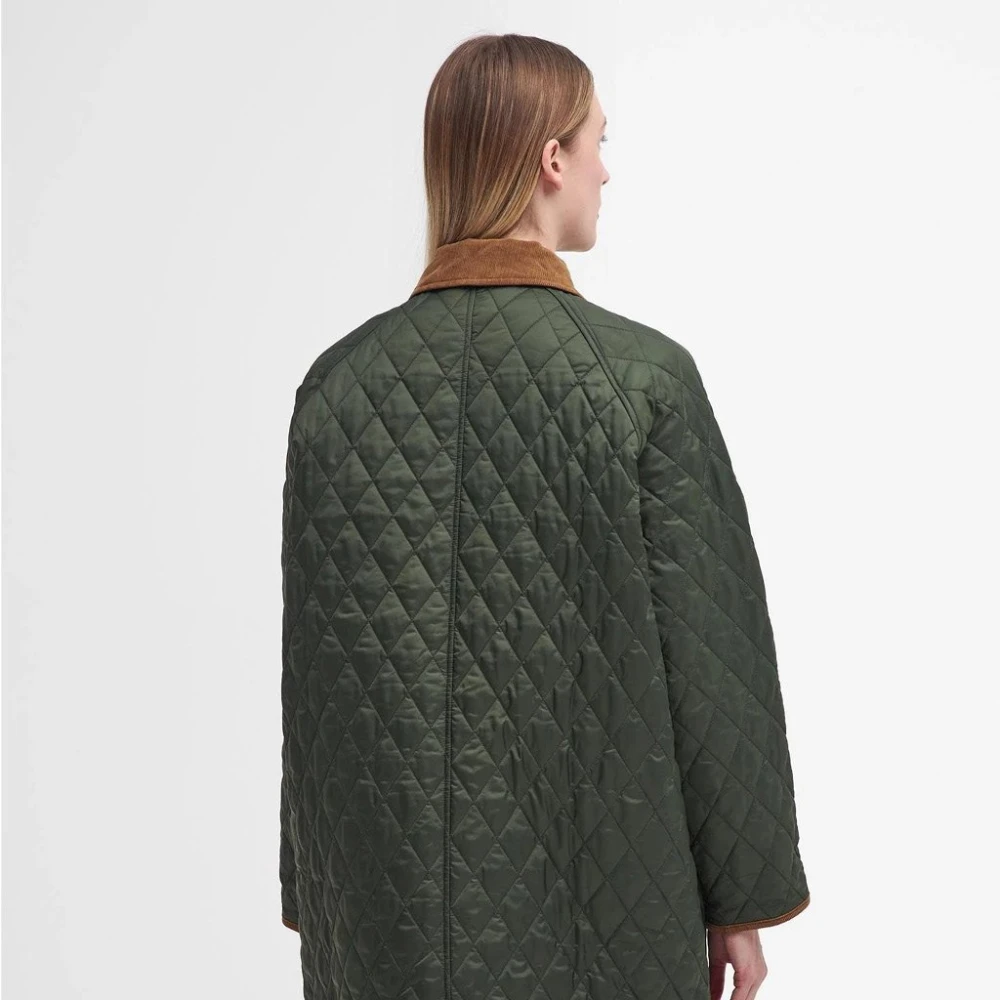 Barbour Gewatteerde Groene Jas Oversize Model Green Dames