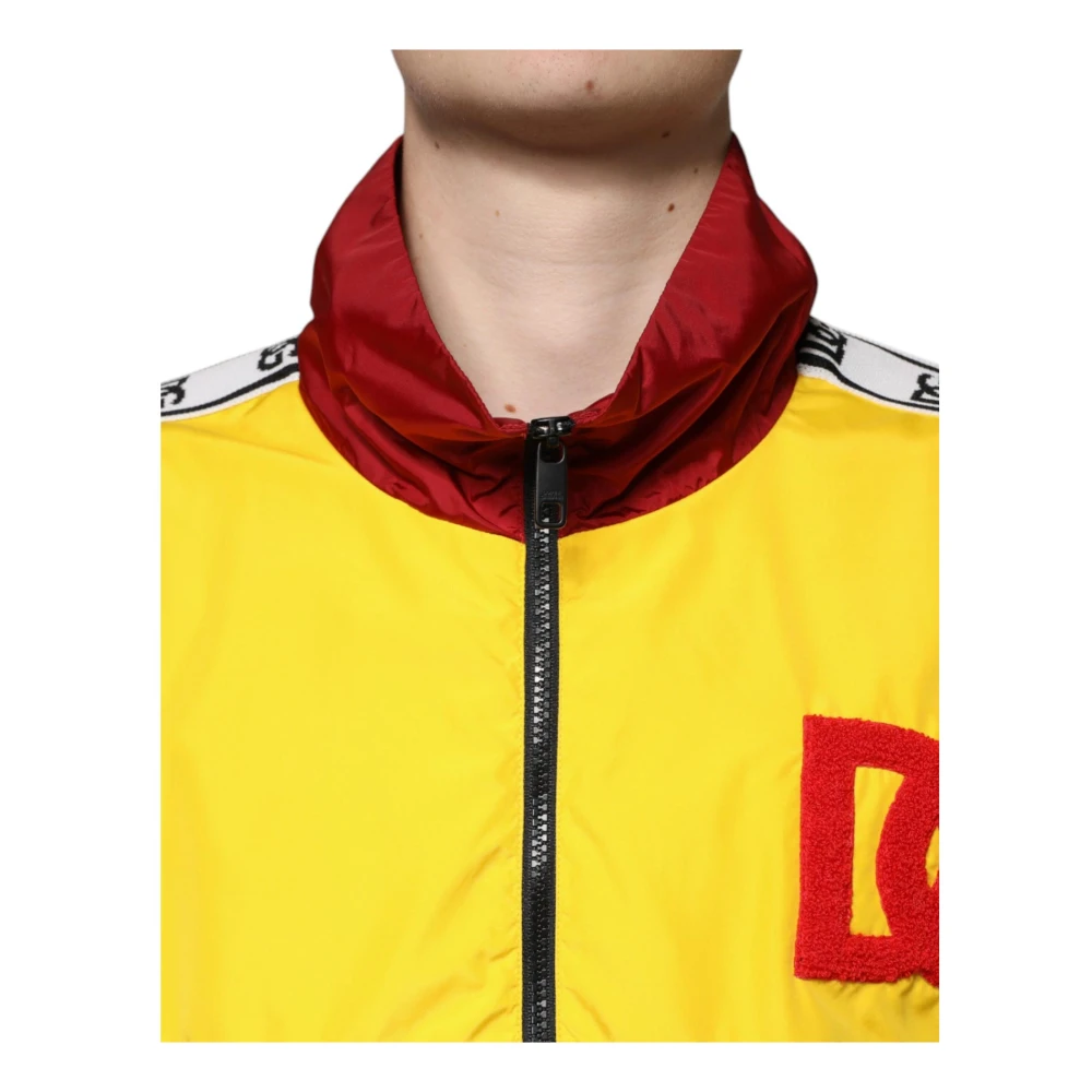 Dolce & Gabbana Kleurrijke Logo Zip Sweater Multicolor Heren