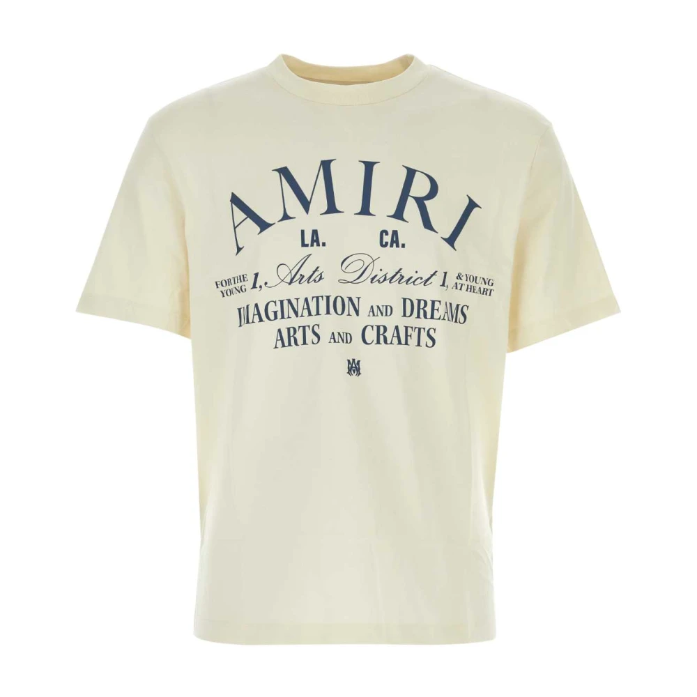 Amiri Ivory Katoenen T-shirt White Heren