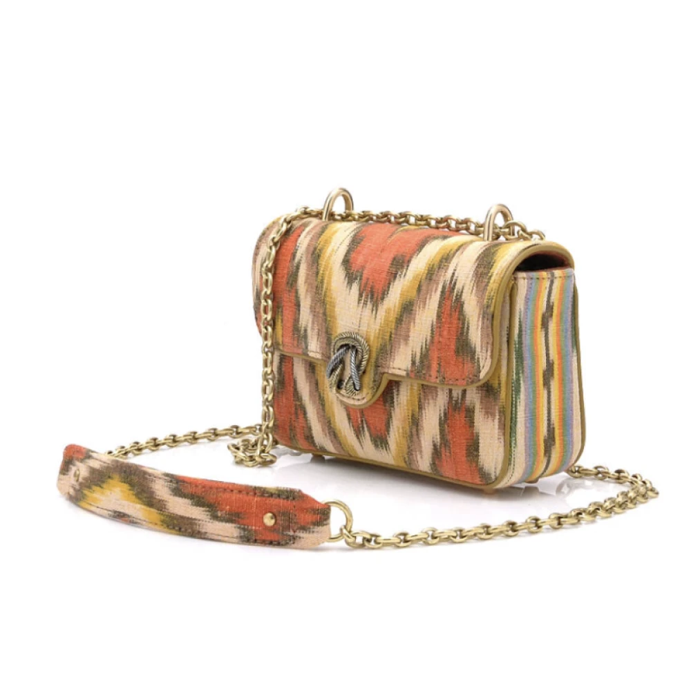 Claris Virot Mini Ava Schoudertas in Balinese Stof Multicolor Dames