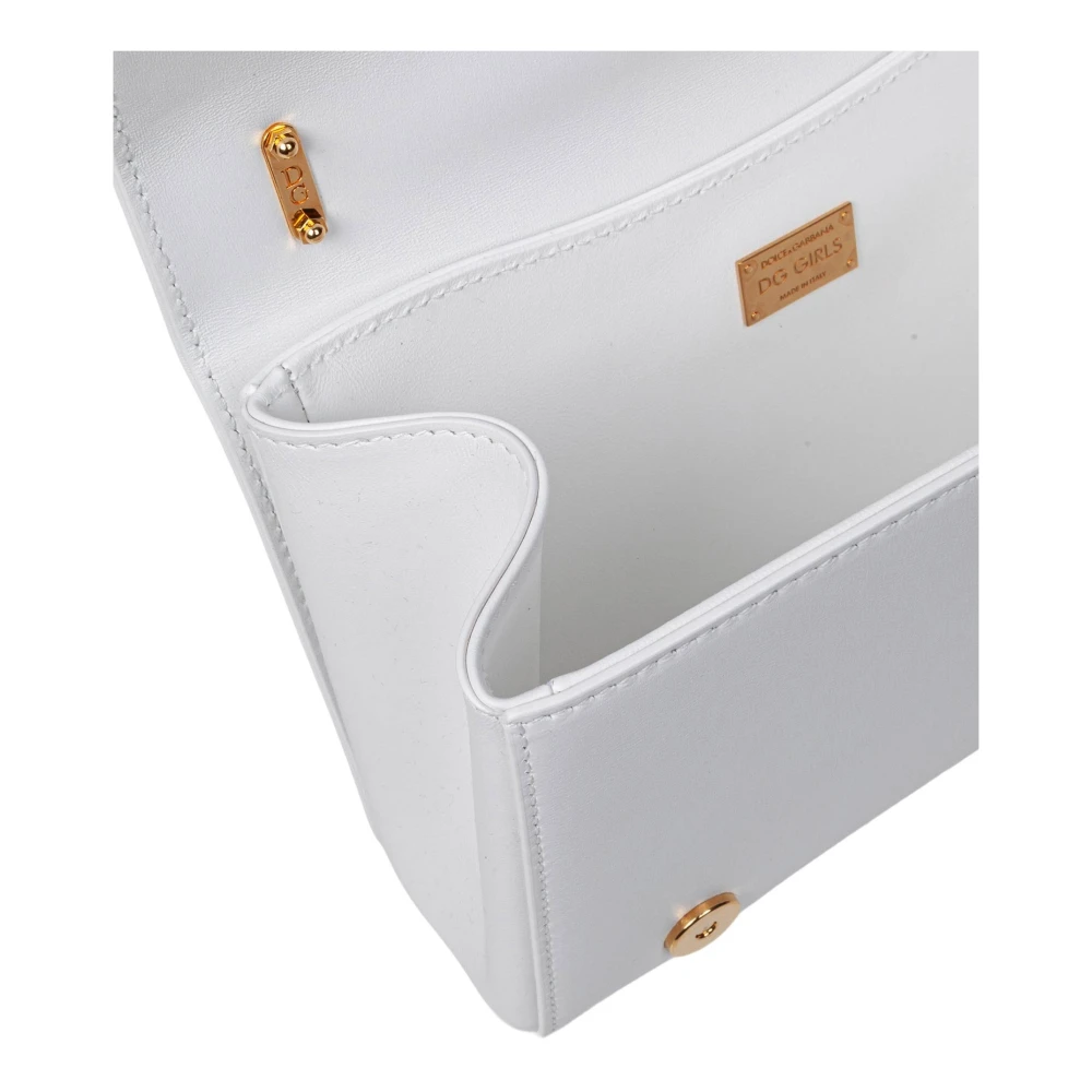 Dolce & Gabbana Barokstijl Wit Nappa Leren Schoudertas White Dames
