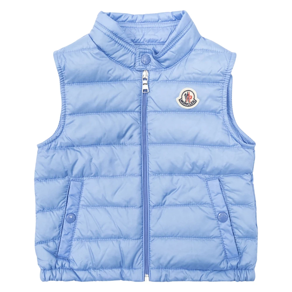 Moncler Blue Waistcoats, Male, 18 M, New Amaury Gilet