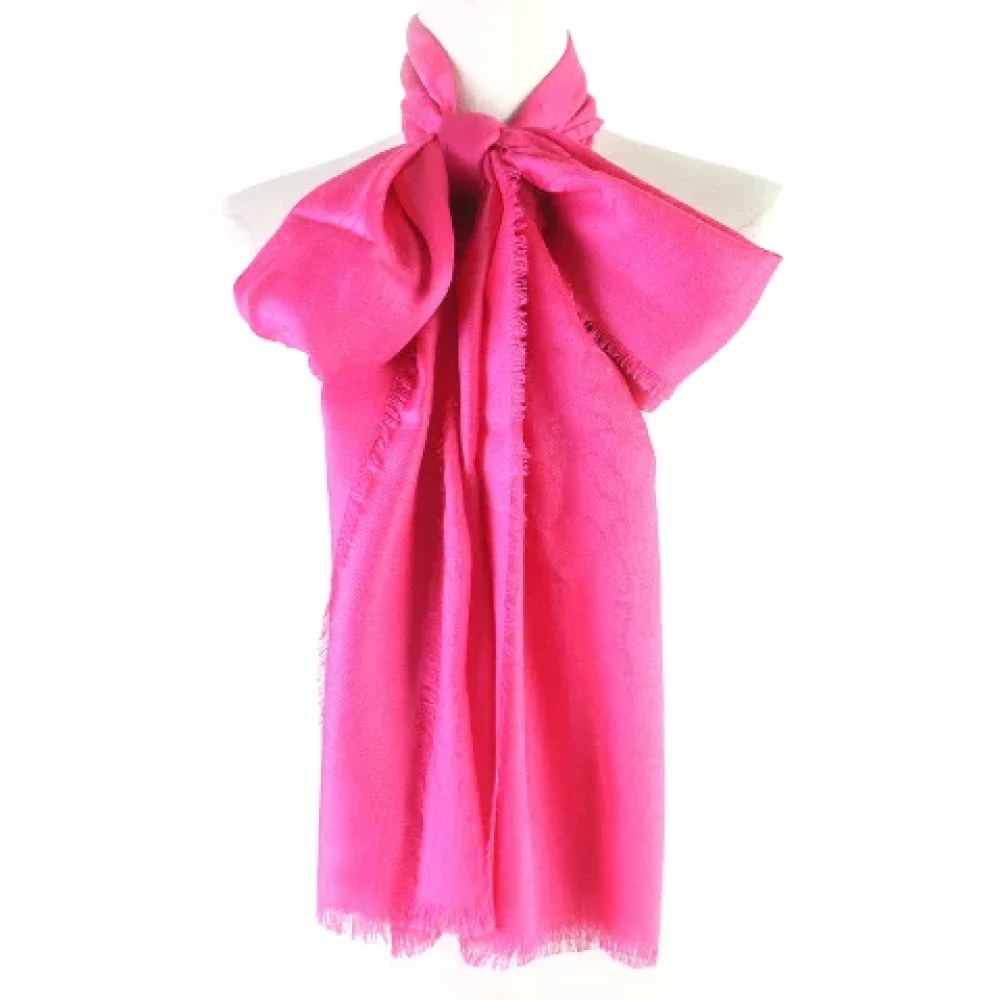 Loewe Pre-owned Canvas scarves Pink Dames