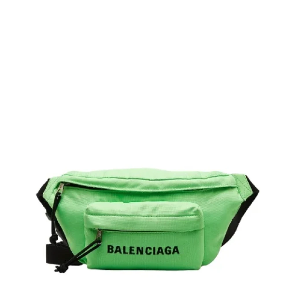 Balenciaga Vintage Pre-owned Nylon balenciaga-bags Green Dames