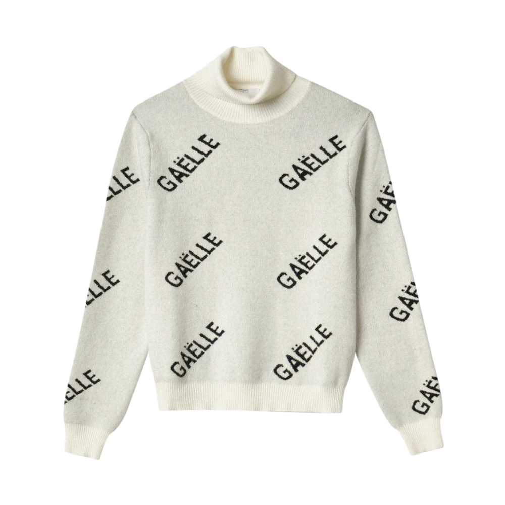 Gaëlle Paris Geribbelde coltrui in beige Dames