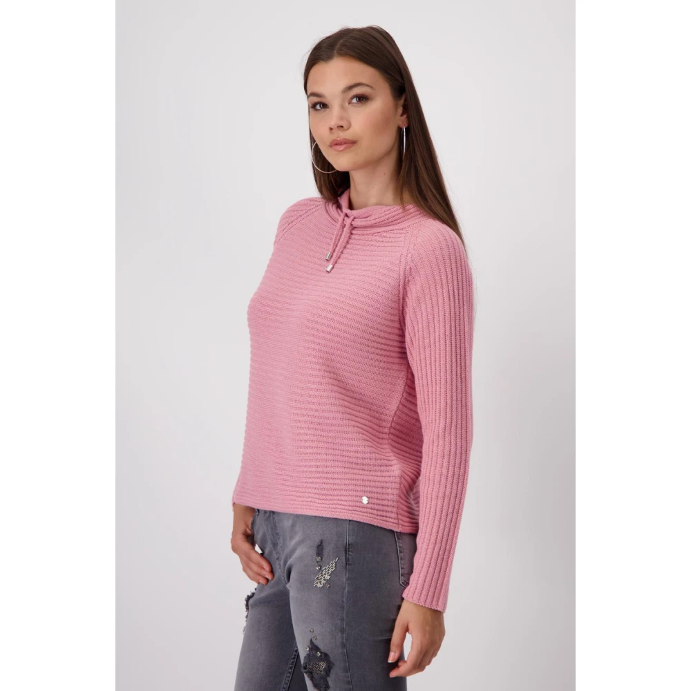 monari Stijlvolle Pullover Sweater Pink Dames