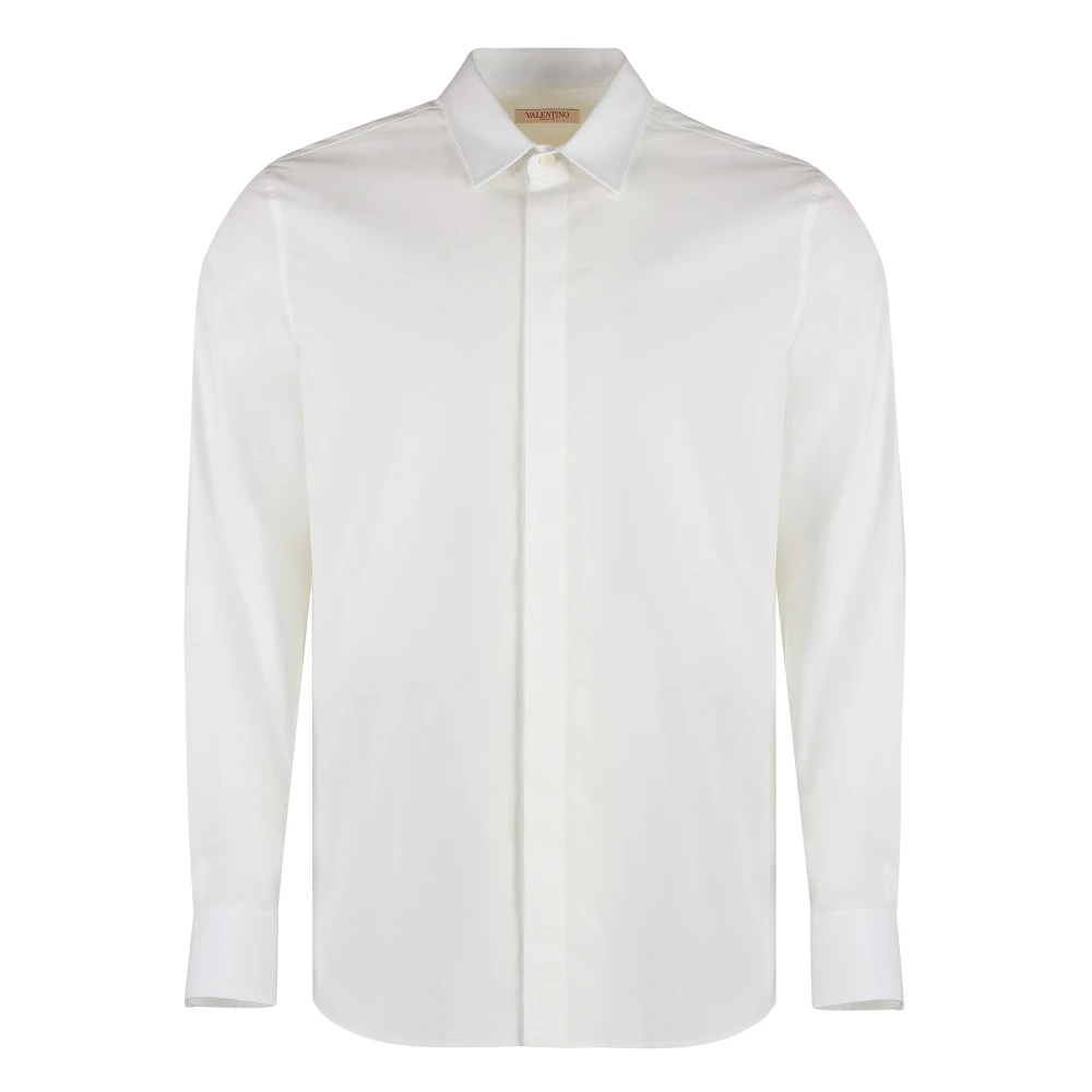 Valentino Garavani Men's White Cotton Poplin Shirt - Casual Shirts - Xl - Shirts