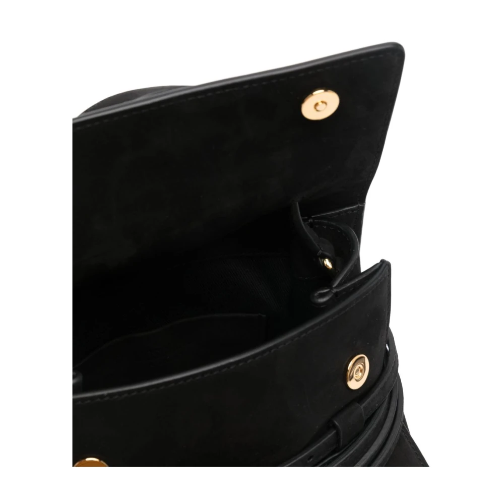 Moschino Zwarte Schoudertas met Overslag Black Dames