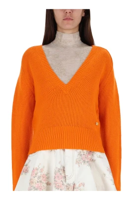 Chunky Cashmere Deep V-Neck