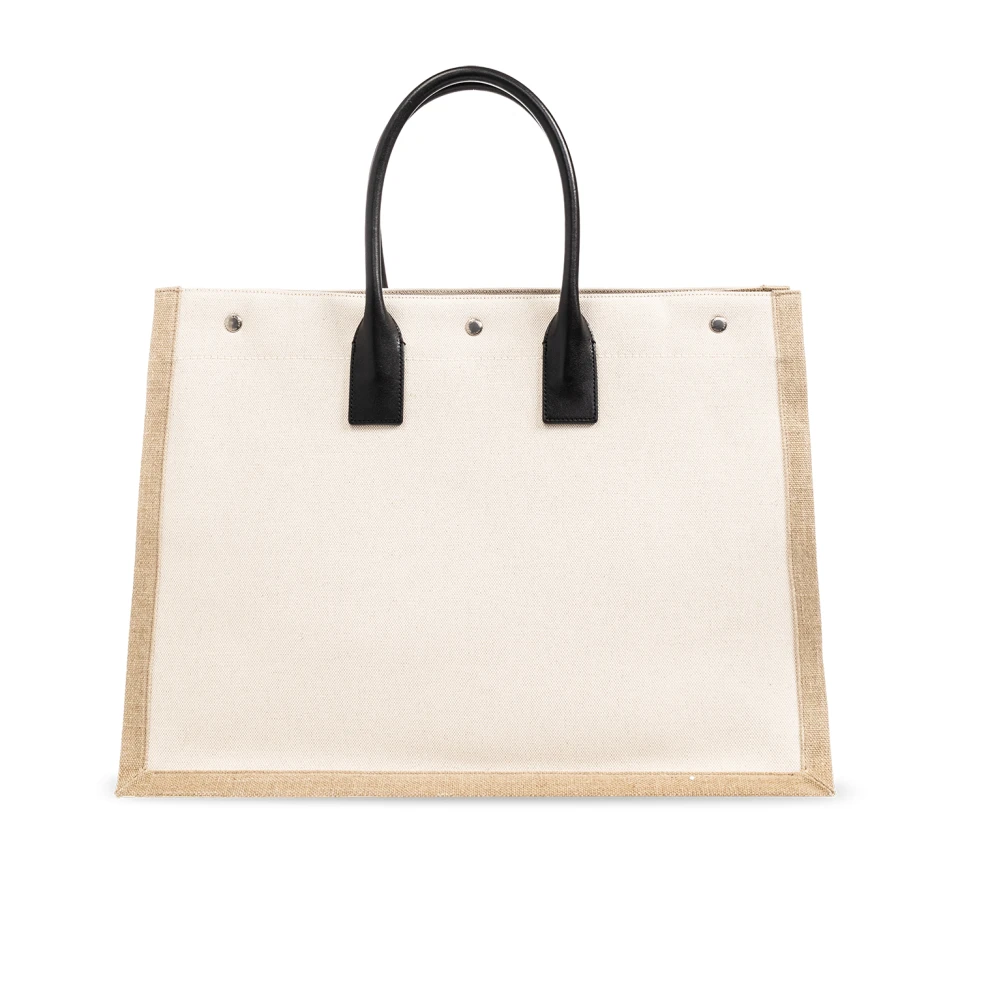 Saint Laurent Rive Gauche shopper tas Beige Dames