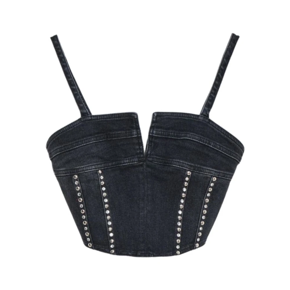 Gaëlle Paris Women's Black Stylish Top For - Sleeveless Tops - L - Tops
