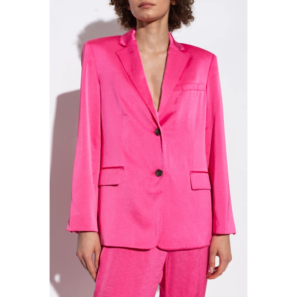 Theory Satin Blazer Pink Dames