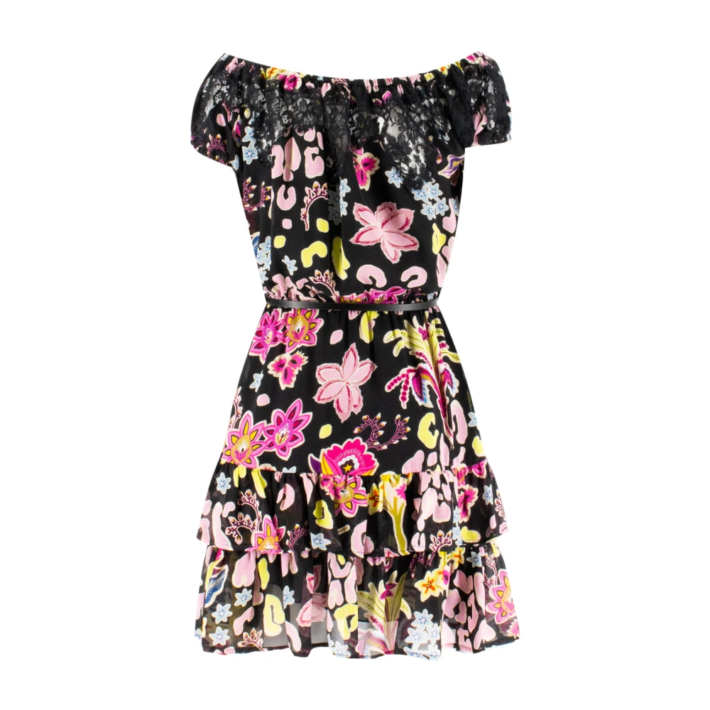 Ermanno Scervino Bloemenprint Korte Jurk met Tailleband Multicolor Dames