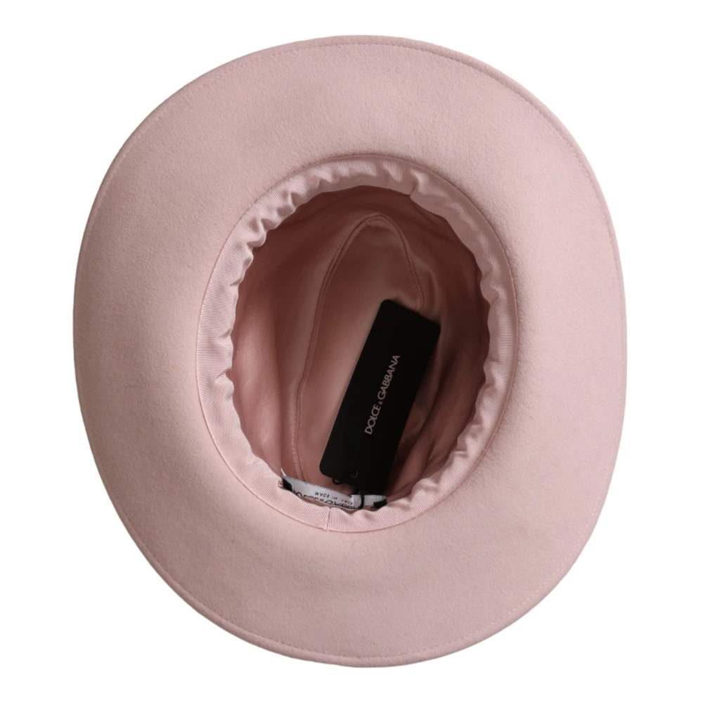 Dolce & Gabbana Roze Konijn Fedora Trilby Vrouwen Hoed Pink Dames