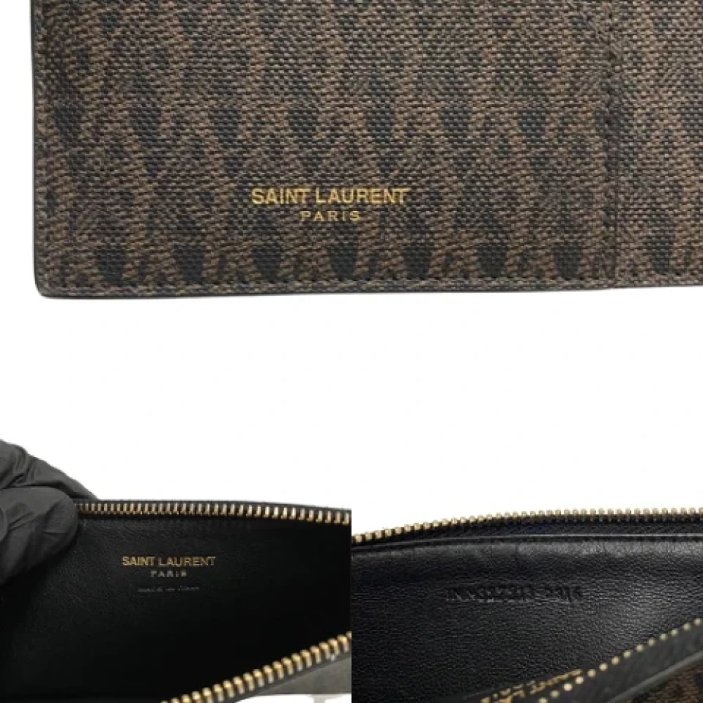 Saint Laurent Vintage Pre-owned Leather wallets Brown Dames