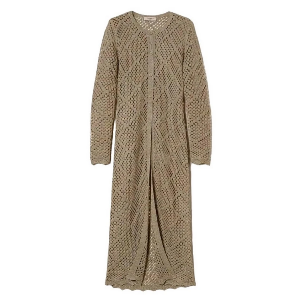 Twinset Knitted Dresses Beige Dames
