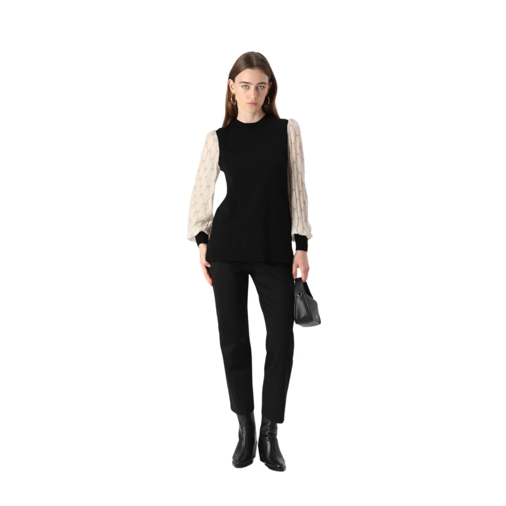 Twinset Stijlvolle Broek voor Vrouwen Black Dames