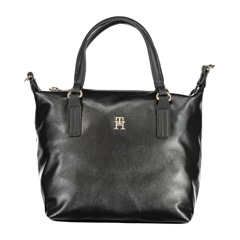 Tommy Hilfiger Women's Black Shopping Bags, One Size, Bag With Adjustable Strap