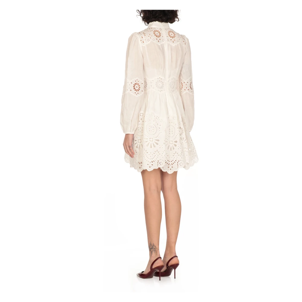 Zimmermann Witte Kant Jurk met Kraag White Dames