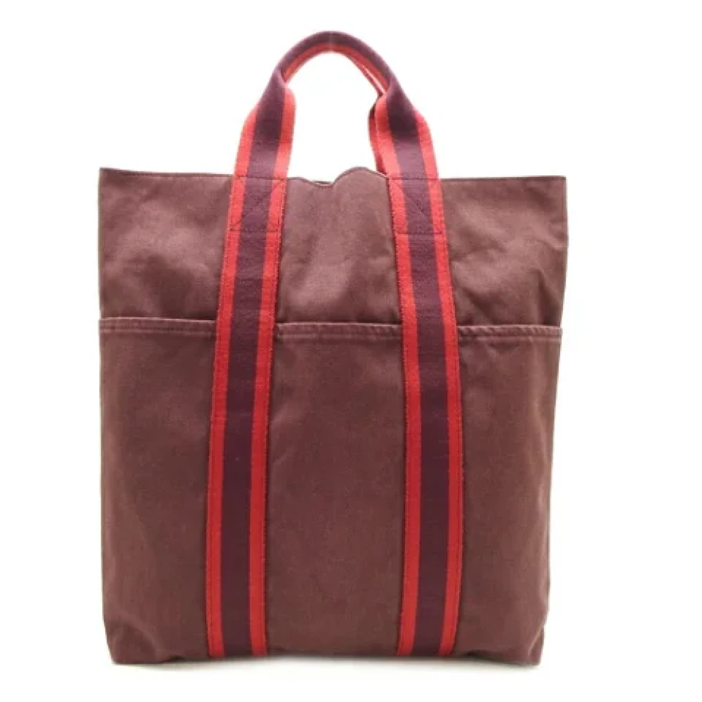 Hermès Vintage Pre-owned Canvas handbags Red Dames