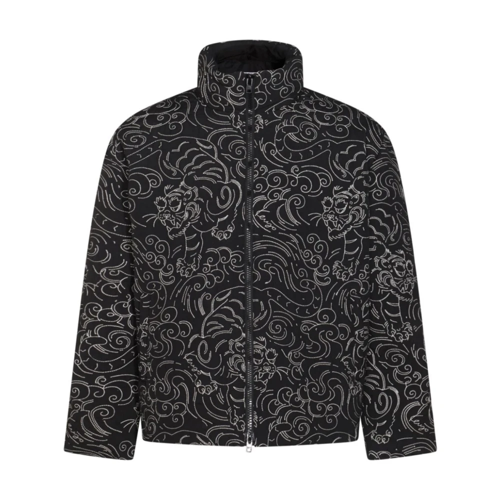 Kenzo Korte Bloemen Puffer Jas Black Heren