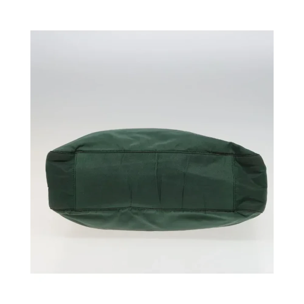 Prada Vintage Pre-owned Nylon handbags Green Dames