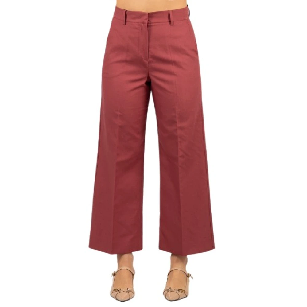 Weekend Max Mara Vrouw Rood Broeken Dames, Xs, Katoen, Pantalone Zircone