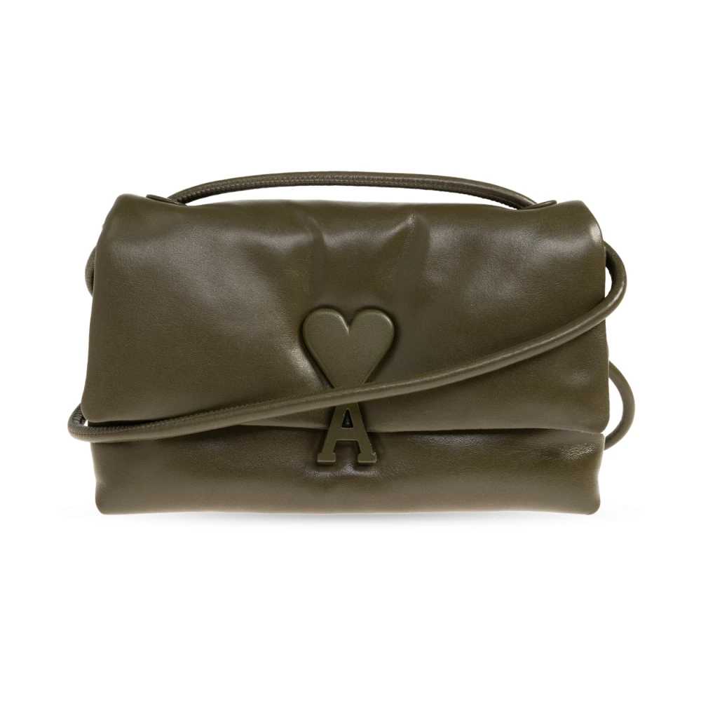 Ami Paris Unisex Green Shoulder Bags, One Size, Voulez-Vous Shoulder Bag