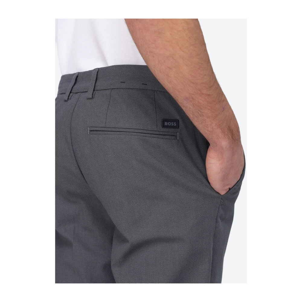 Hugo Boss Slim Fit Katoenen Broek Blue Heren