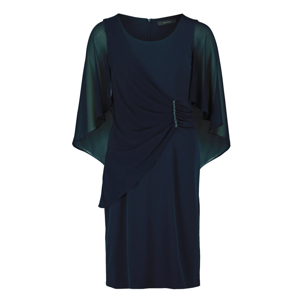 Vera Mont Elegante Gerimpelde Cocktailjurk Blue Dames