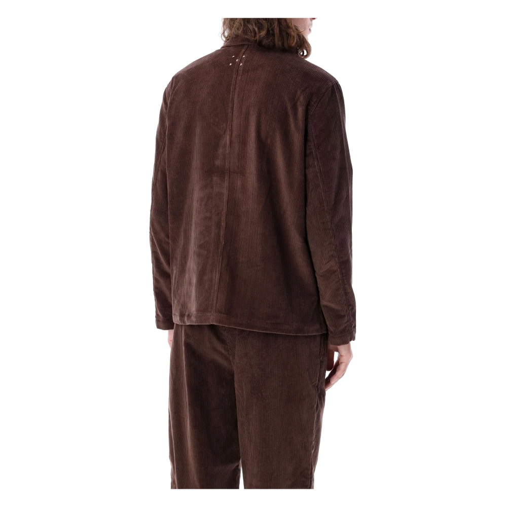 Pop Trading Company Bruine Corduroy Werkjas Aw24 Brown Heren