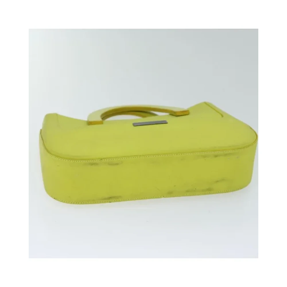 Gucci Vintage Pre-owned Leather handbags Yellow Dames