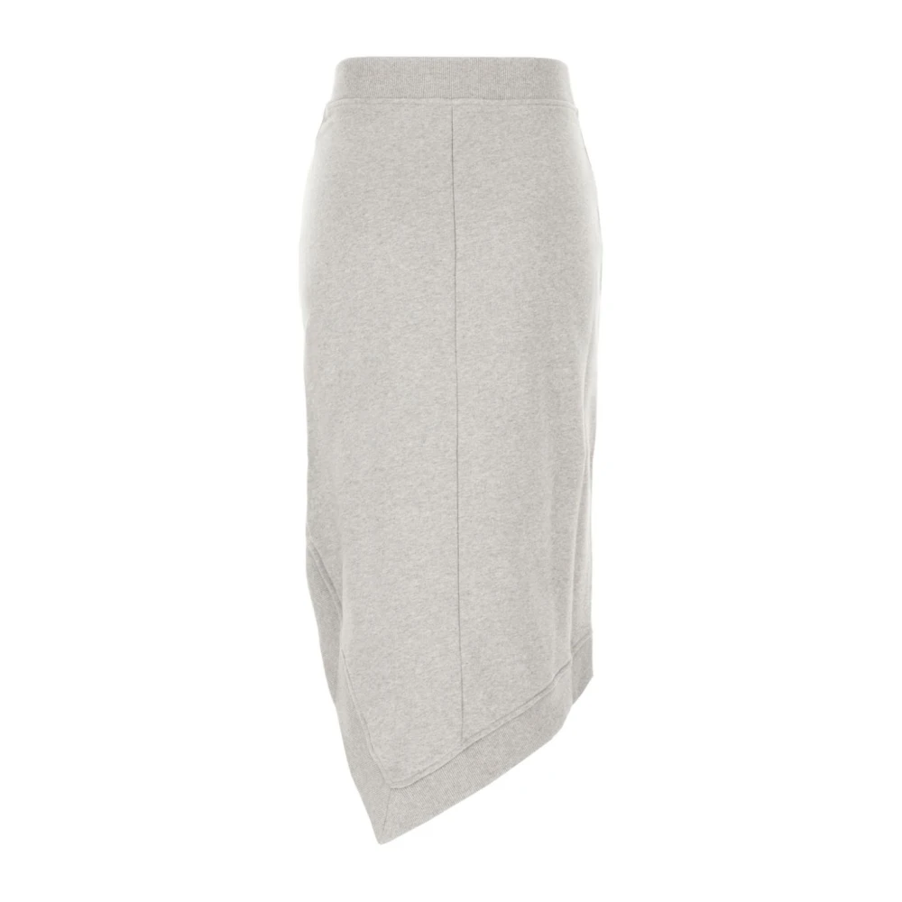 The Attico Grijze Slip-On Asymmetrische Zoom Rok Gray Dames