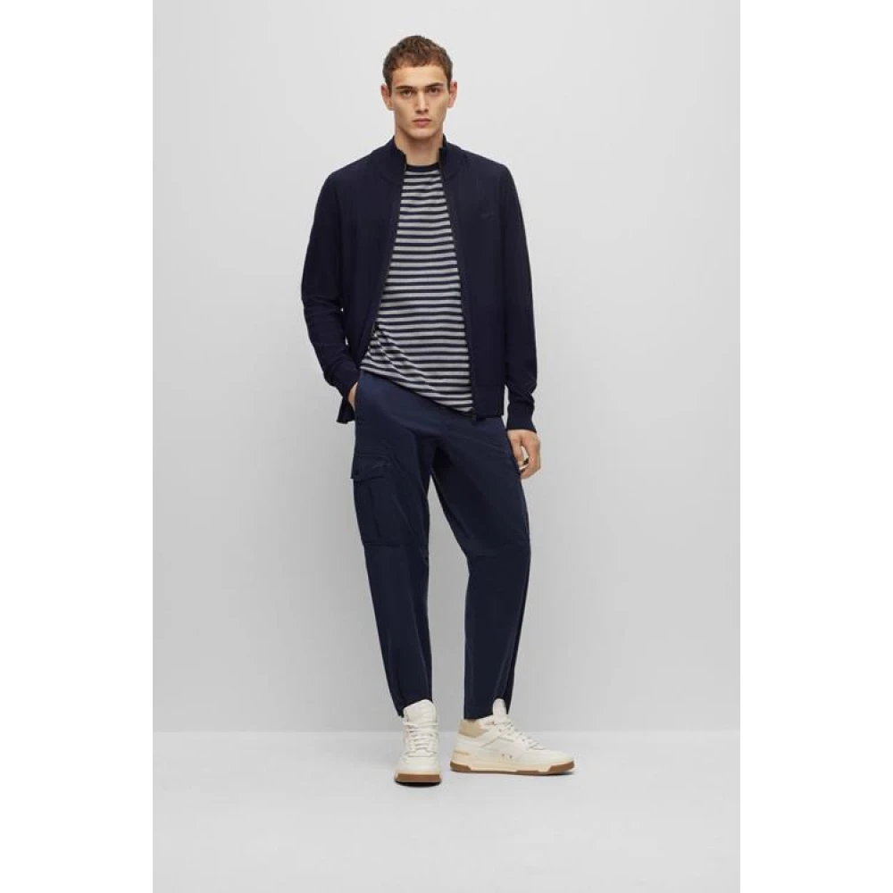 Hugo Boss Trui- Boss MEN Avac Knit R-N Blue Heren