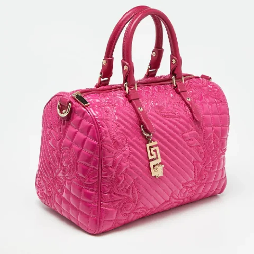 Versace Pre-owned Leather handbags Pink Dames