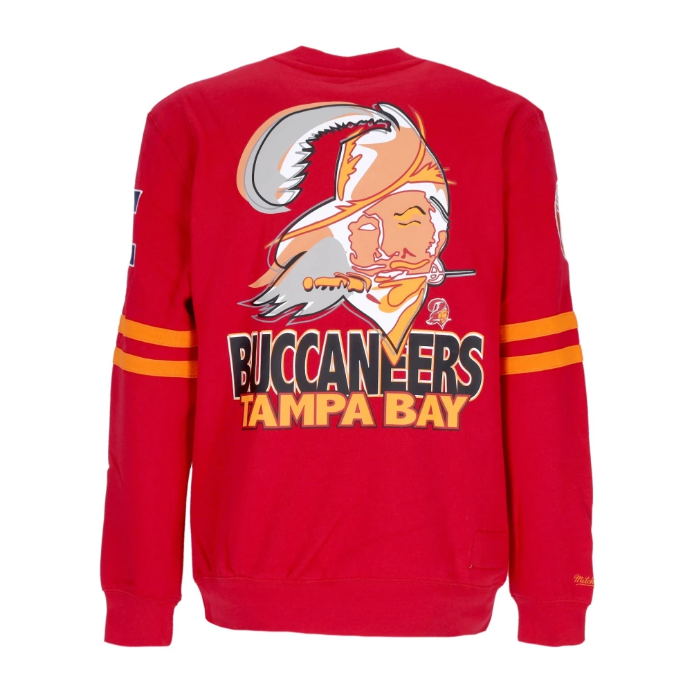 Mitchell & Ness NFL All Over Crew Sweatshirt Orange Heren