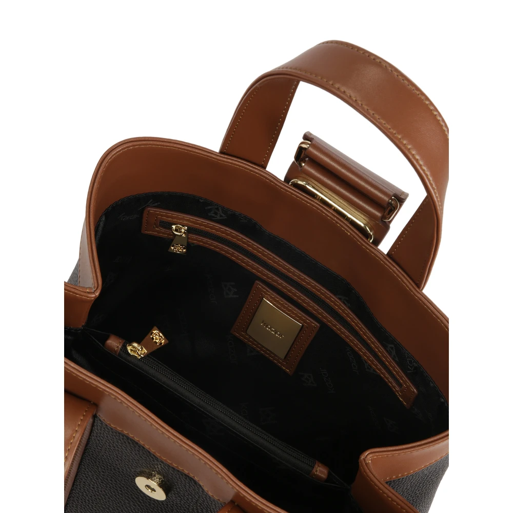 Kazar Bruine en zwarte handtas met handgrepen Black Dames